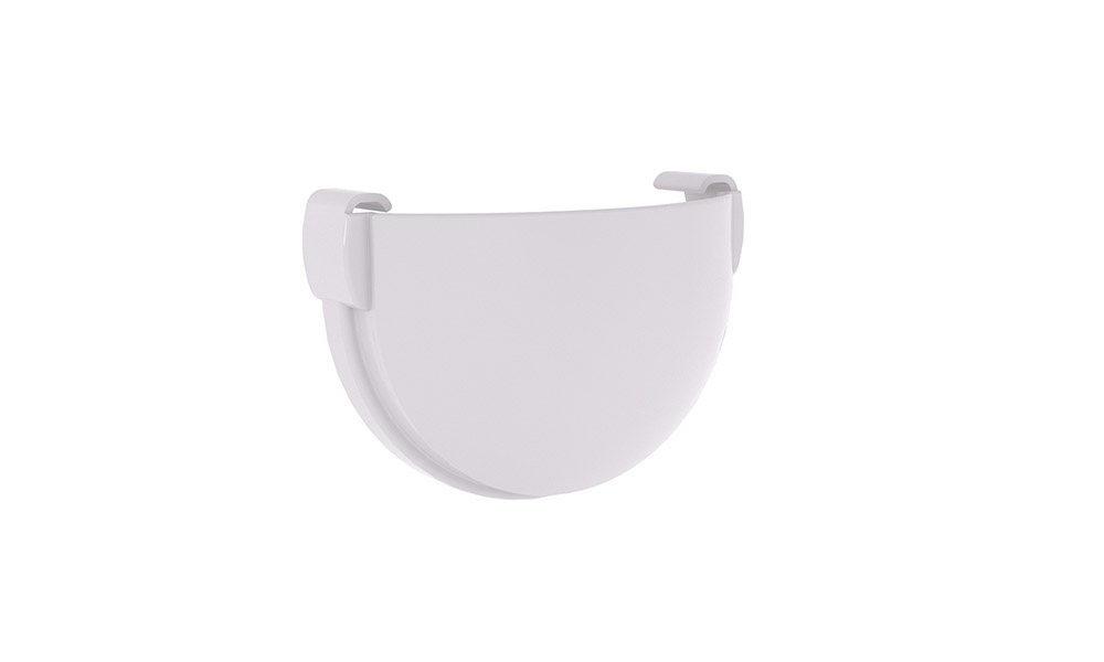 Заглушка желоба Дизайн 135 ПВХ Grand Line белый (RAL 9003) изображение, анонсные картинки товара