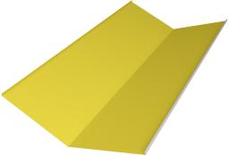 Планка ендовы нижней 300х300 0,45 PE с пленкой RAL 1018 цинково-желтый (2м) изображение, анонсные картинки товара