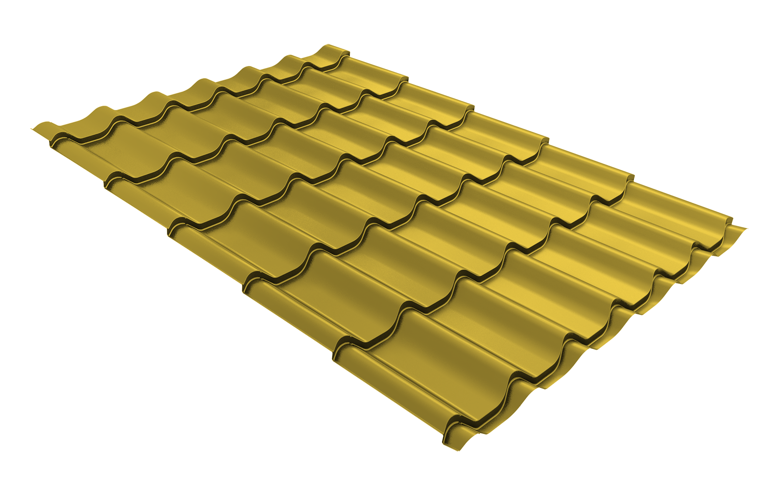 Профиль волновой ''Модерн'' (''Modern'') 0,45 PE RAL 1018 цинково-желтый изображение, анонсные картинки товара