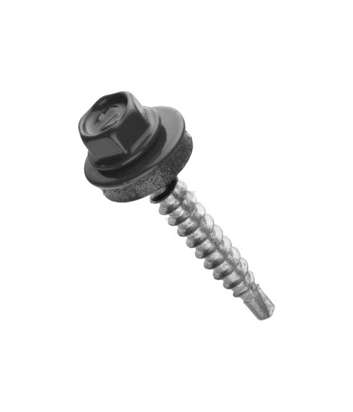 Саморез кровельный Daxmer 4,8х50 RAL 7024 (150) сверло №1 изображение, анонсные картинки товара