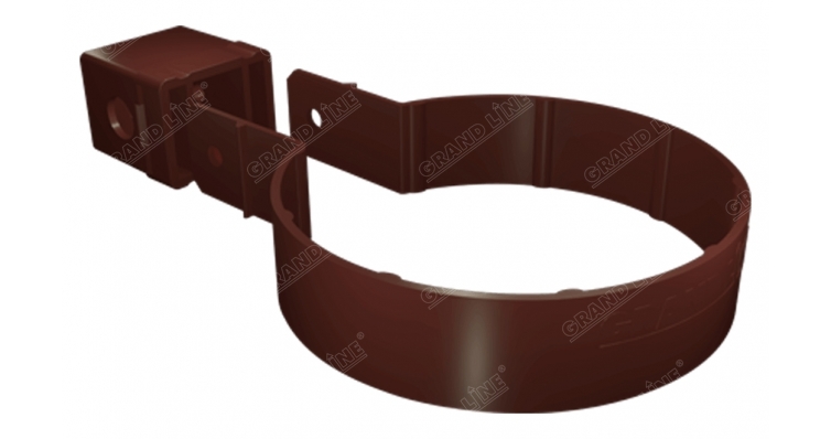 Хомут трубы Kliker ПВХ Grand Line Premium шоколадный (инд.упак.) (RAL 8017) изображение, анонсные картинки товара