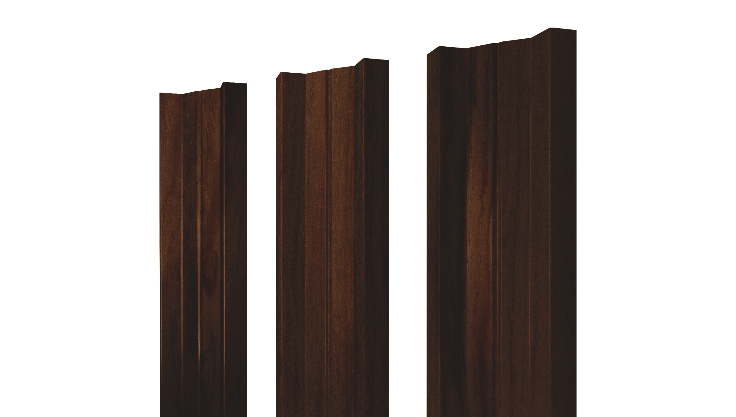 Штакетник М-образный В с прямым резом 0,45 Print Elite Choco Wood TwinColor изображение, анонсные картинки товара