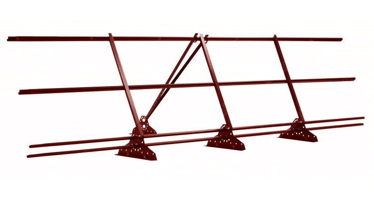 Ограждение кровельное со снегозадержателем на фальц Grand Line 0,9х3м RAL 3011 изображение, анонсные картинки товара