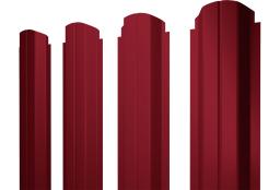 Штакетник П-образный A фигурный Grand Line 0,45 ПЭ RAL 3003 рубиново-красный изображение, анонсные картинки товара