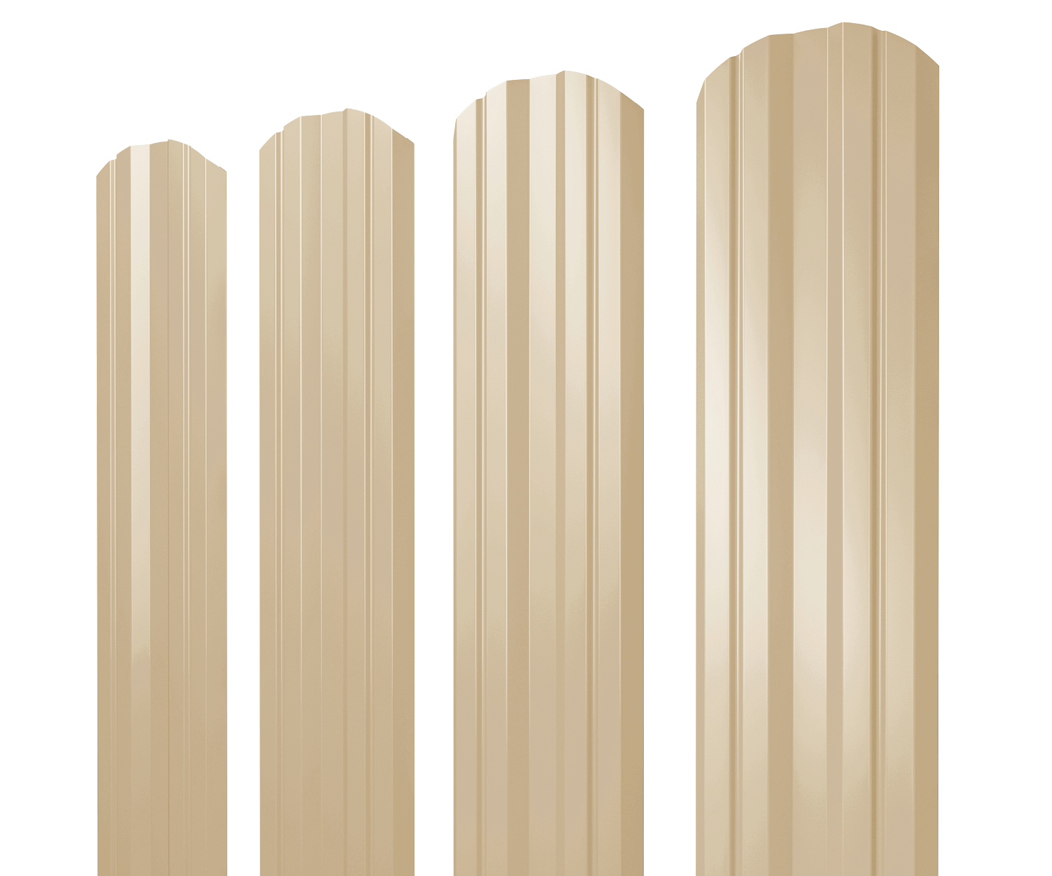 Штакетник Twin фигурный 0,4 PE RAL 1014 слоновая кость изображение, анонсные картинки товара