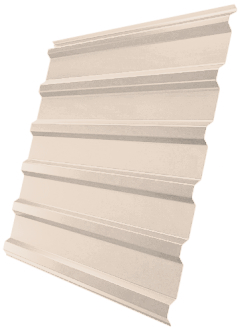 Профнастил С20R 0,45 Drap TX с пленкой RAL 1015 светлая слоновая кость изображение, анонсные картинки товара