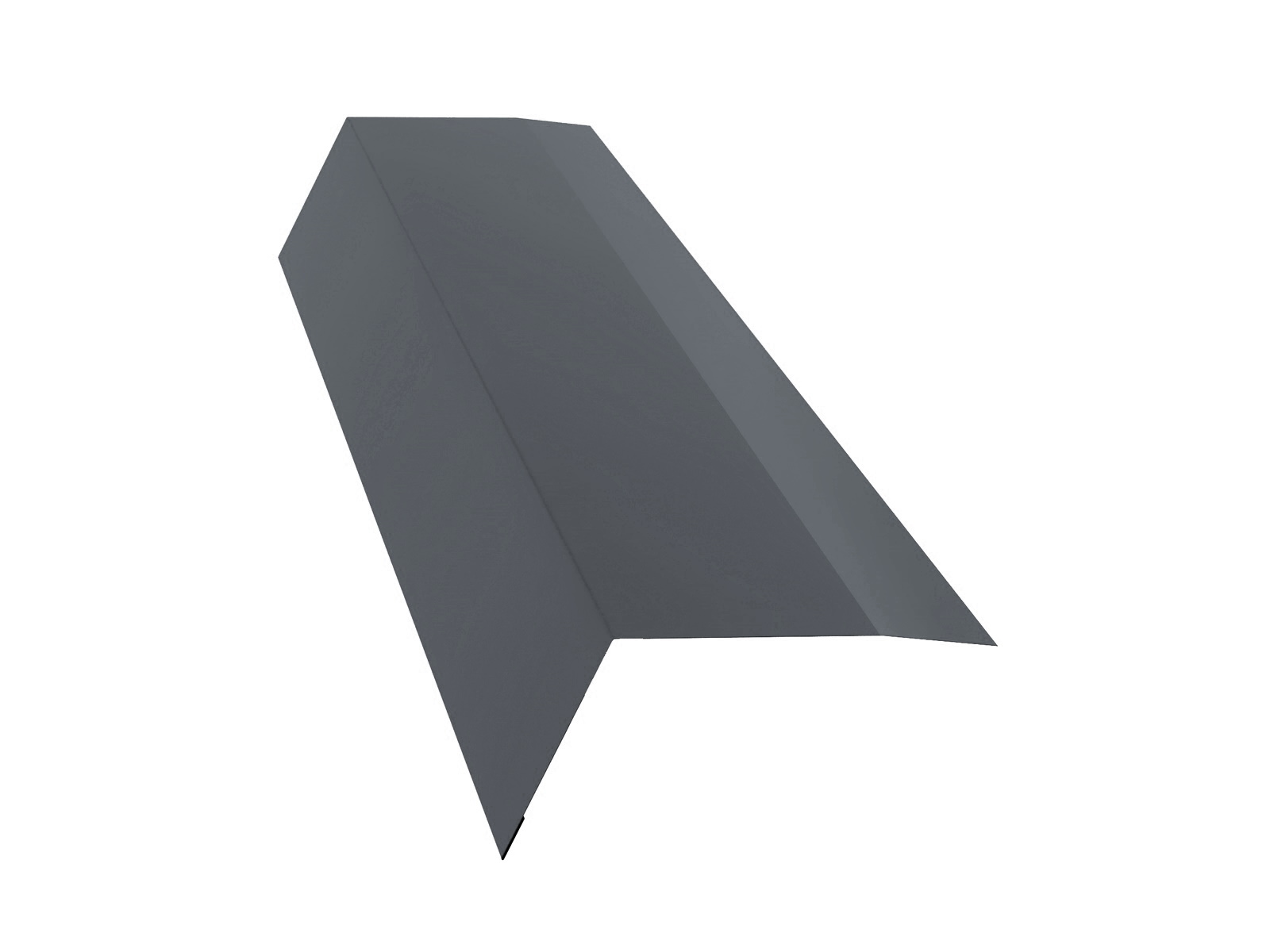 Планка карнизная широкая 100х85 0,5 Velur X RAL 7024 мокрый асфальт (2м) изображение, анонсные картинки товара