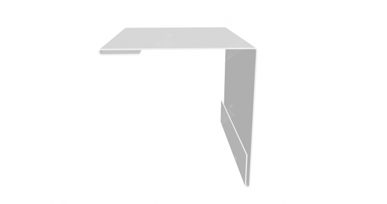 Угол внешний 50х50 0,5 Satin с пленкой RAL 9003 сигнальный белый изображение, анонсные картинки товара