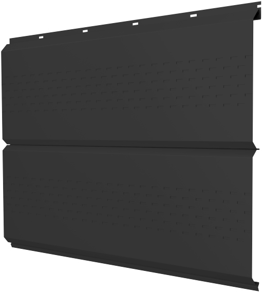 Софит металлический полная перфорация 0,45 Drap TX с пленкой RAL 9005 черный изображение, анонсные картинки товара