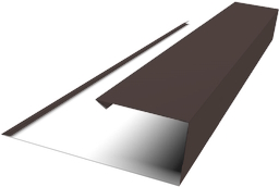 Планка торцевая страховочная Grand Line 0,5 Velur X RAL 8017 шоколад (3м) изображение, анонсные картинки товара