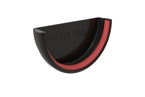 Заглушка желоба Классика 120 ПВХ GL черная (RAL 9005) изображение, анонсные картинки товара