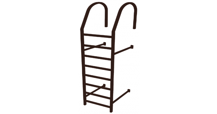 Лестница стеновая Grand Line RAL 8017 3м изображение, анонсные картинки товара