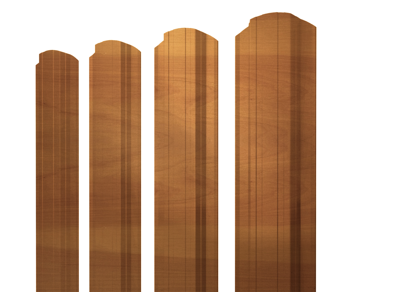 Штакетник Прямоугольный фигурный 0,4 Print Premium Golden Wood Fresh TwinColor изображение, анонсные картинки товара