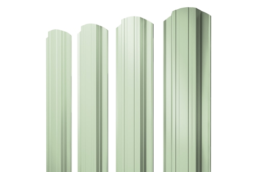 Штакетник Прямоугольный фигурный 0,45 PE RAL 6019 бело-зеленый изображение, анонсные картинки товара