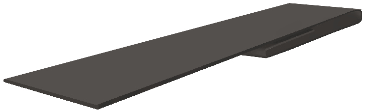 Планка финишная 46х25 0,5 GreenCoat Pural BT с пленкой RR 32 темно-коричневый (RAL 8019 серо-коричневый) (3м) изображение, анонсные картинки товара