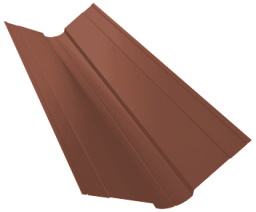 Планка ендовы верхней фигурной 70x70 0,5 GreenCoat Pural BT, matt RR 750 кирпично-красный (RAL 8004 терракота) (2м) изображение, анонсные картинки товара