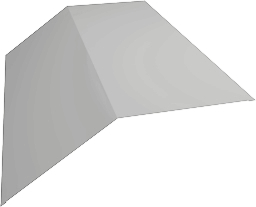 Планка конька плоского 190х190 0,4 PE с пленкой RAL 9003 сигнальный белый (3м) изображение, анонсные картинки товара