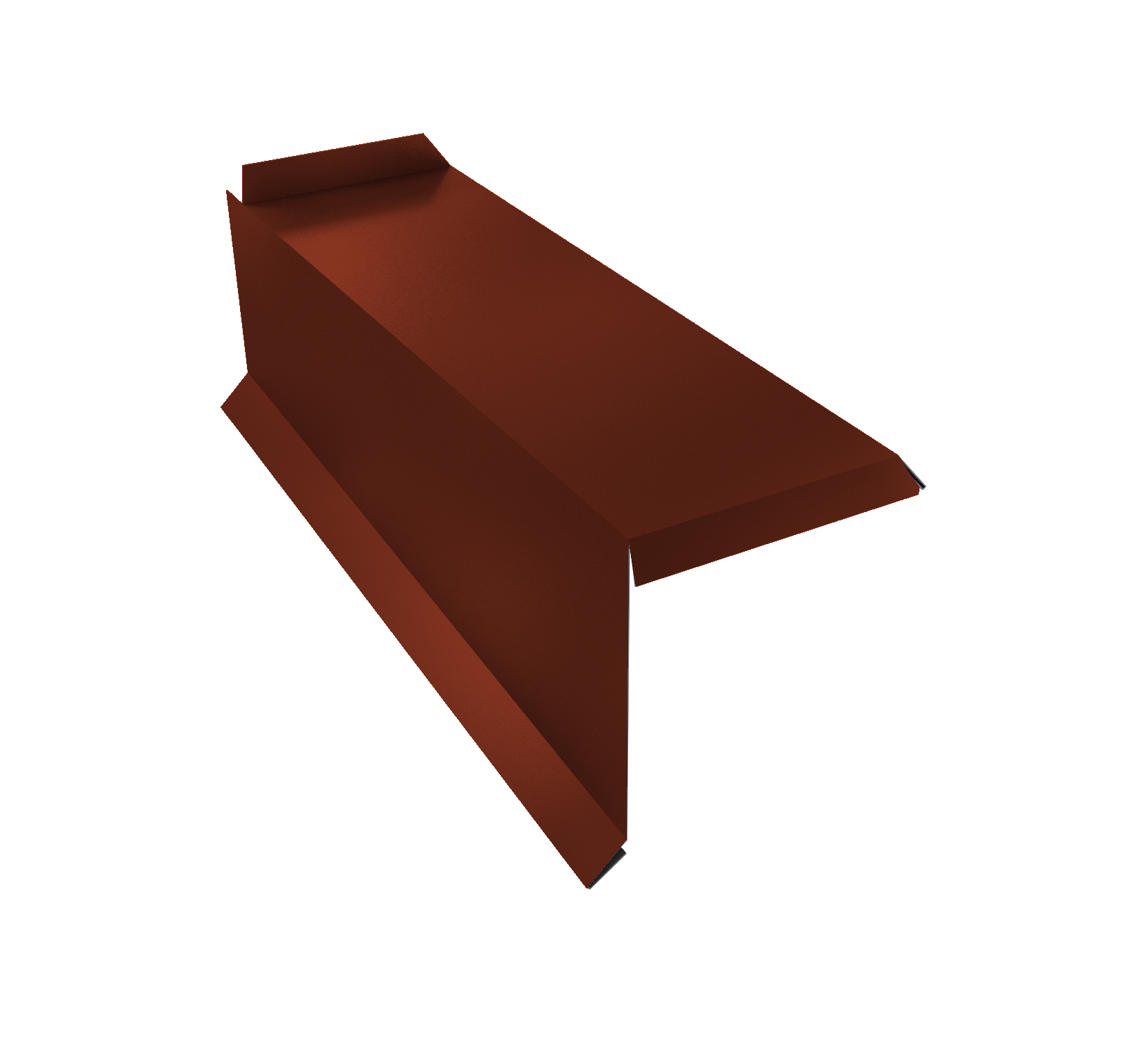 Планка торцевая сегментная 20мм Правая 0,5 GreenCoat Pural BT, matt RR 29 красный (RAL 3009 оксидно-красный) изображение, анонсные картинки товара