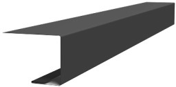 Планка завершающая для Кликфальц Pro 0,5 Velur X RAL 9005 черный (2м) изображение, анонсные картинки товара