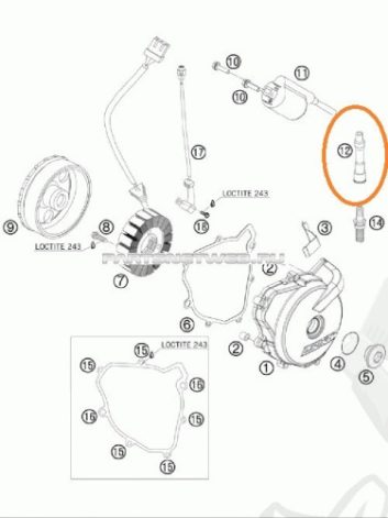 KTM свечной колпак 690 R / Duke / Smc 07 13 ( 75039090000 )