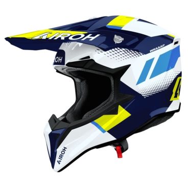Airoh Шлем Wraaap Vision Yellow Blue Gloss