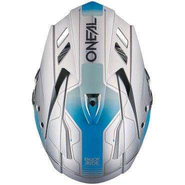 Oneal Шлем кроссовый со стеклом Sierra RS Echo серый синий