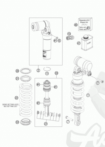 KTM 12mm подшипник заднего амортизатора SX 15 - 20 / 690 07 20 ( R12025 / R15006 = R12012T + 46180010 )