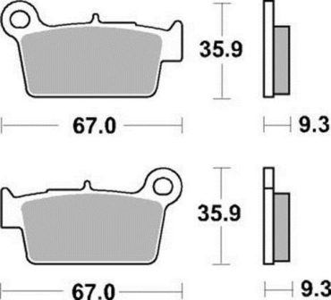 Колодки 890 YZ YZF(c07) Braking, задние Motomaster