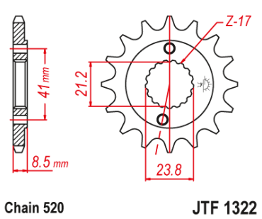 Звезда ведущая JTF1322.13