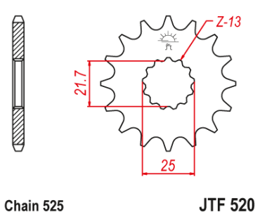 Звезда ведущая JTF520 15
