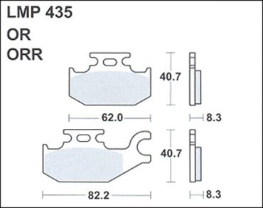 Колодки дискового тормоза AP Racing LMP435 OR (FDB2307 / FA413)