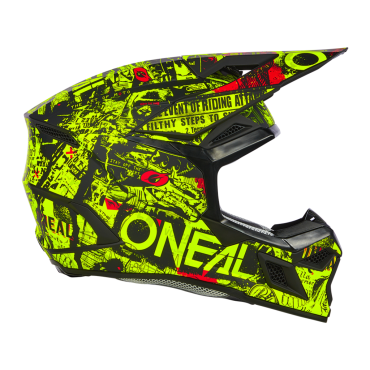 Oneal Шлем кроссовый детский 3Series Attack Youth V24 черный желтый