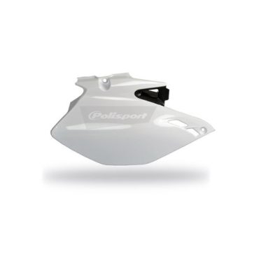 Щиток бокового номера Polisport под мотоцикл Yamaha WR250F 2007 14, WR450F 2007 11 черно белый