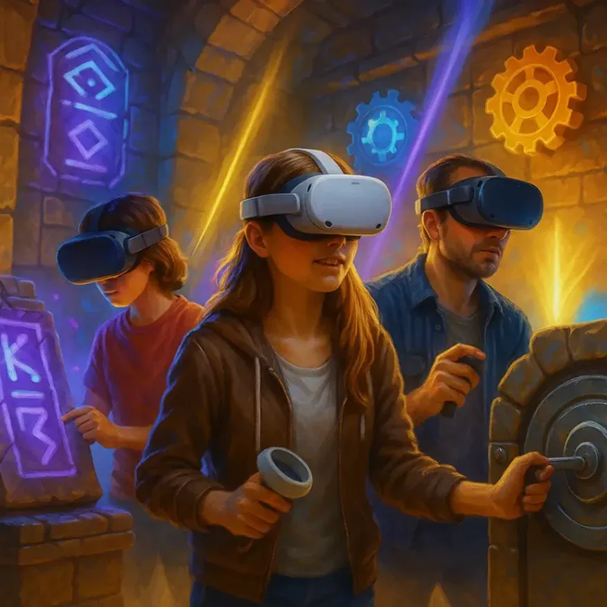 Quest à escolha em headset de realidade virtual para uma equipa de três pessoas (sexta-feira e fins de semana)