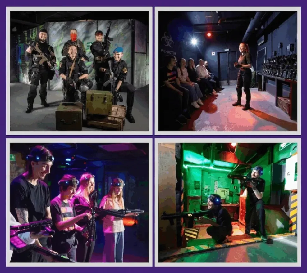 1 hora de jogo de laser tag para uma pessoa em dia útil (o jogo é realizado para grupos de no mínimo 6 pessoas)