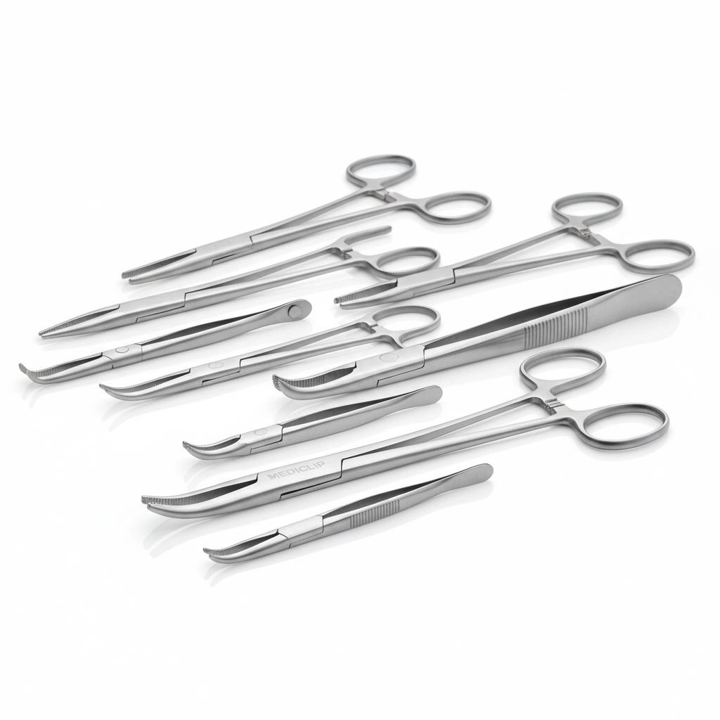 Зажим, тонзиллярный по Negus, сильно изогнутый, 19 см