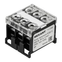 Блок зажимов клеммный БЗД 3х-полюсный 4,0 мм2 30A на DIN-рейку REXANT