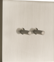 Переключатель на 2 тумблера, цилиндр, 10AX 250V, никель, серия N96