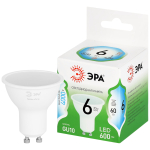LED MR16-6W-840-GU10 GL  Лампа светодиодная ЭРА GREEN LINE LED MR16-6W-840-GU10 GL 6Вт софит яркий белый свет GU10