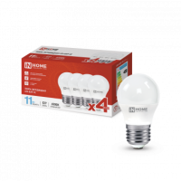 Лампа сд LED-ШАР-VC 4PACK 11Вт 230В Е27 6500К 1050Лм (4шт./упак) IN HOME