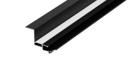 Алюм. профиль под натяжной потолок с подсветкой, стена/потолок, 31,2х51,6х2000мм. В комплекте матовый экран, черный