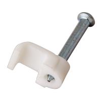 Крепеж кабеля плоский 12 х 6 мм, белый (упак. 50 шт)  REXANT