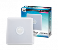 Светильник сд СПБ-2Д-КВАДРАТ 20Вт 230В 4000К 1400Лм 230мм с датчиком белый LLT