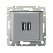 Legrand Valena Алюминий Розетка 2-ая USB