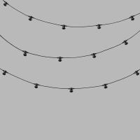 Гирлянда Белт-Лайт 2 жилы, 50м, шаг 40см, 125 патронов E27, IP65, черный круглый провод ПВХ NEON-NIGHT