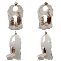 722694 Подсвечник Рождение Иисусание Иисуса  L12 W12 H20 см  2в.