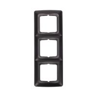 DEA Рамка 3-я горизонтальная Черный Металлик KRANZ 