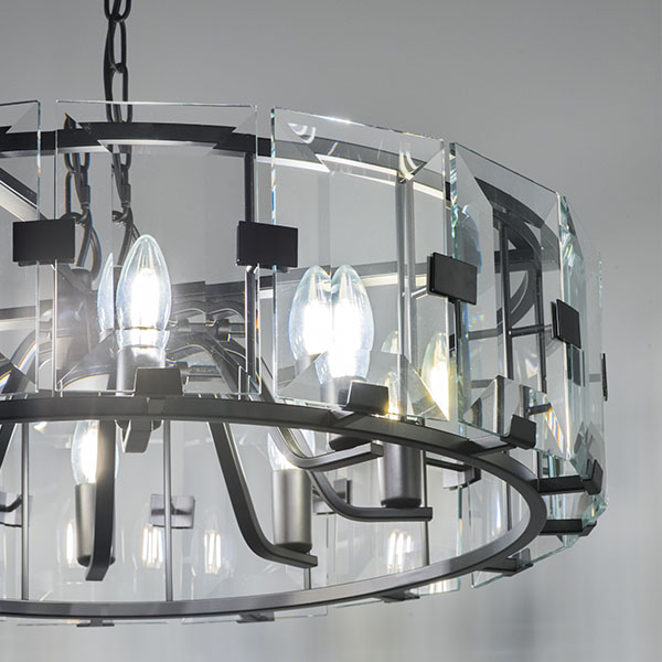 713287 Люстра NOVARA 8x40W E14 ЧЕРНЫЙ МАТОВЫЙ