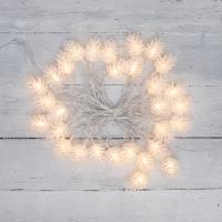 Гирлянда светодиодная Шишки 5 м, 30 LED, прозрачный ПВХ с контроллером, цвет свечения теплый белый NEON-NIGHT