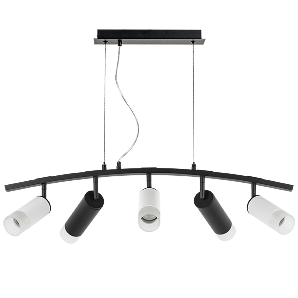 LR7353638721 Люстра RULLO 5х50W GU10 ЧЕРНЫЙ/БЕЛЫЙ (571735+214436-3+214487-2+202431-5)